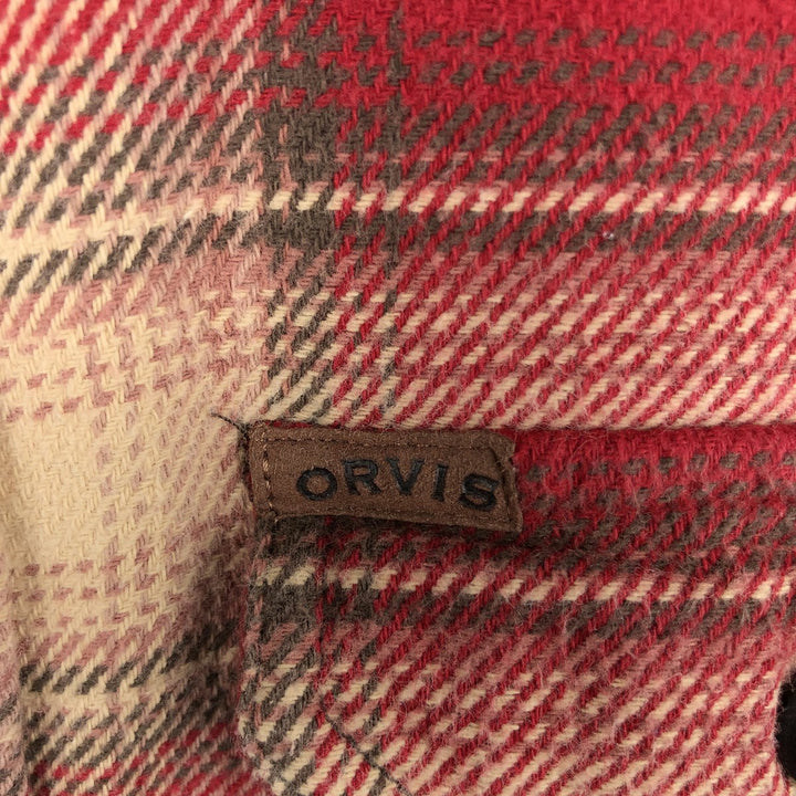 2000'S Orvis Ombre Check Long Sleeve Flannel Check Shirt, Men's Size L cotton red type Vintage Second Hand