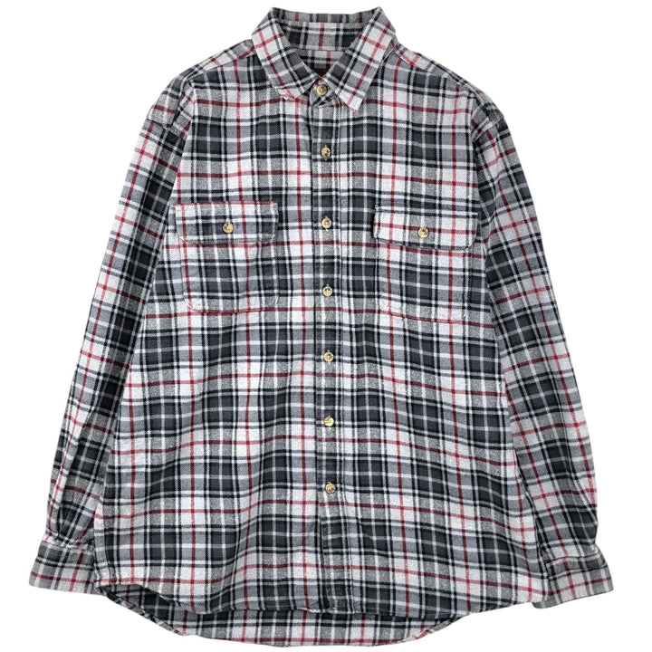 MOOSE CREEK Long Sleeve Flannel Check Shirt, Men's Size XL cotton gray type Vintage Second Hand