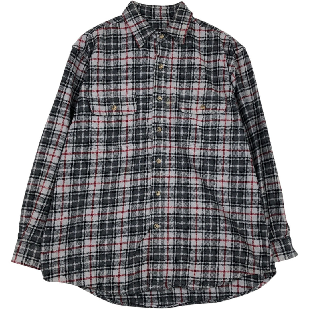 MOOSE CREEK Long Sleeve Flannel Check Shirt, Men's Size XL cotton gray type Vintage Second Hand