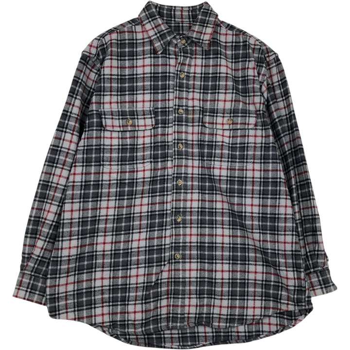 MOOSE CREEK Long Sleeve Flannel Check Shirt, Men's Size XL cotton gray type Vintage Second Hand