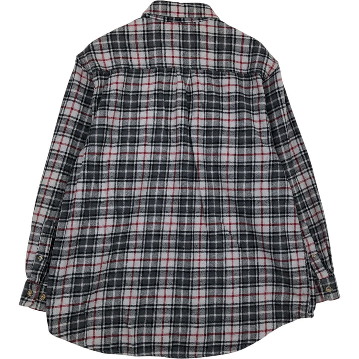 MOOSE CREEK Long Sleeve Flannel Check Shirt, Men's Size XL cotton gray type Vintage Second Hand
