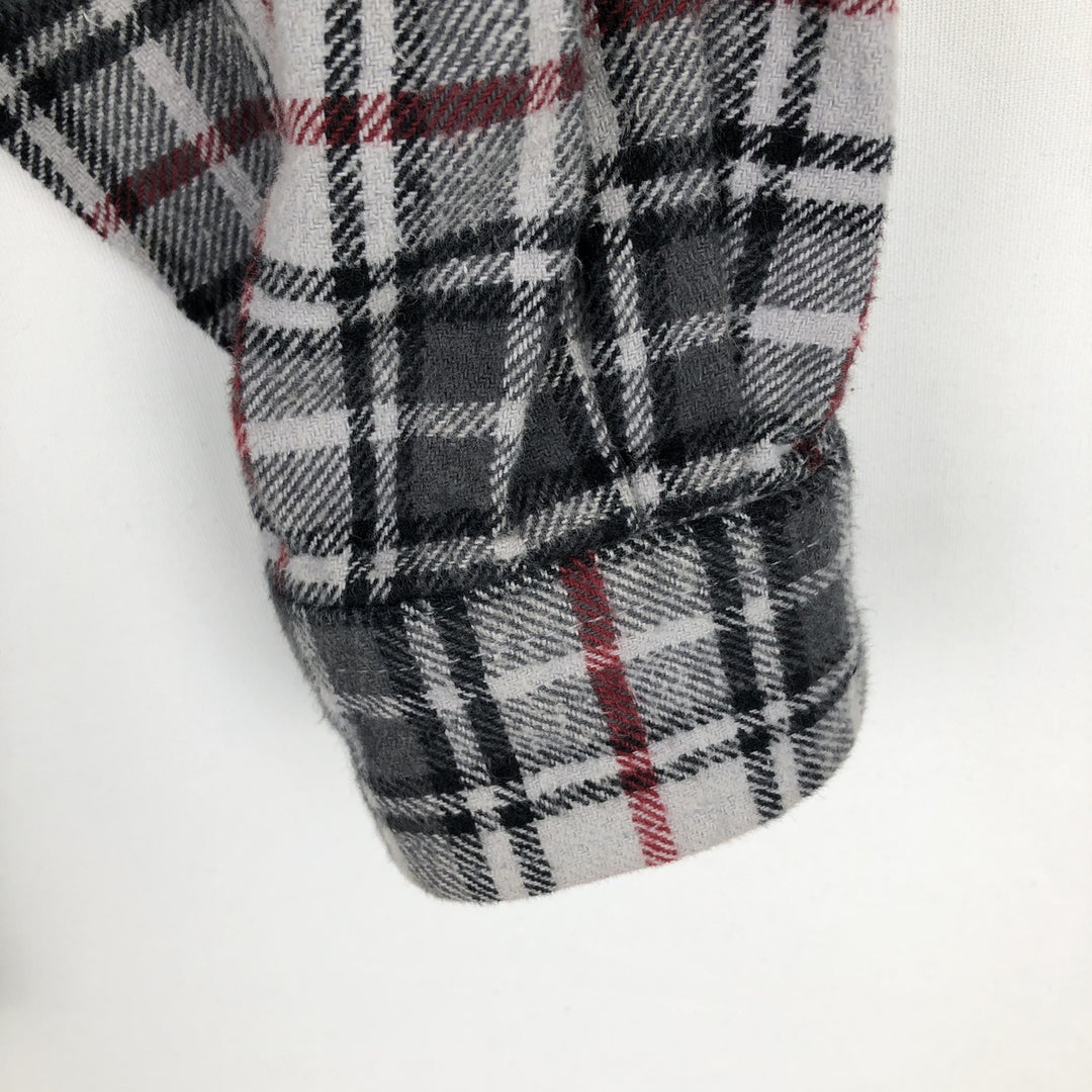 MOOSE CREEK Long Sleeve Flannel Check Shirt, Men's Size XL cotton gray type Vintage Second Hand