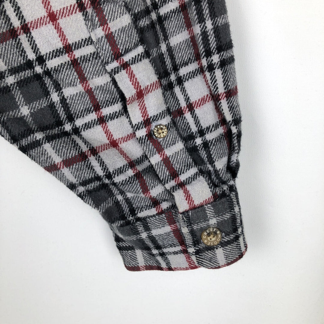 MOOSE CREEK Long Sleeve Flannel Check Shirt, Men's Size XL cotton gray type Vintage Second Hand