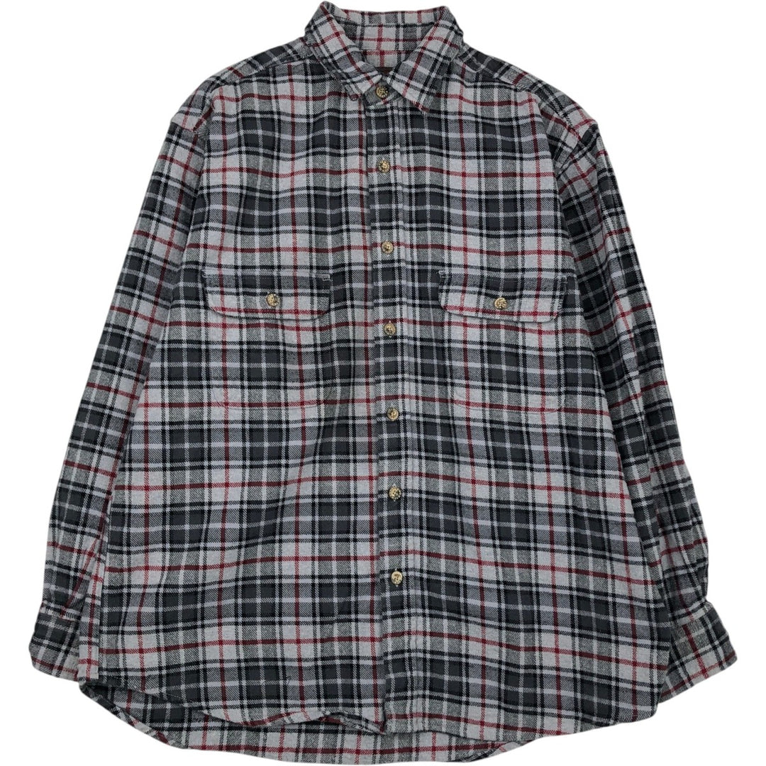 MOOSE CREEK Long Sleeve Flannel Check Shirt, Men's Size XL cotton gray type Vintage Second Hand