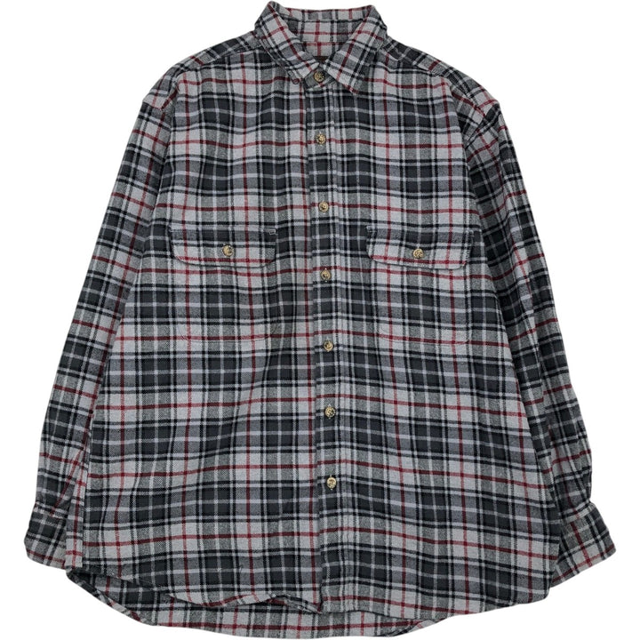 MOOSE CREEK Long Sleeve Flannel Check Shirt, Men's Size XL cotton gray type Vintage Second Hand