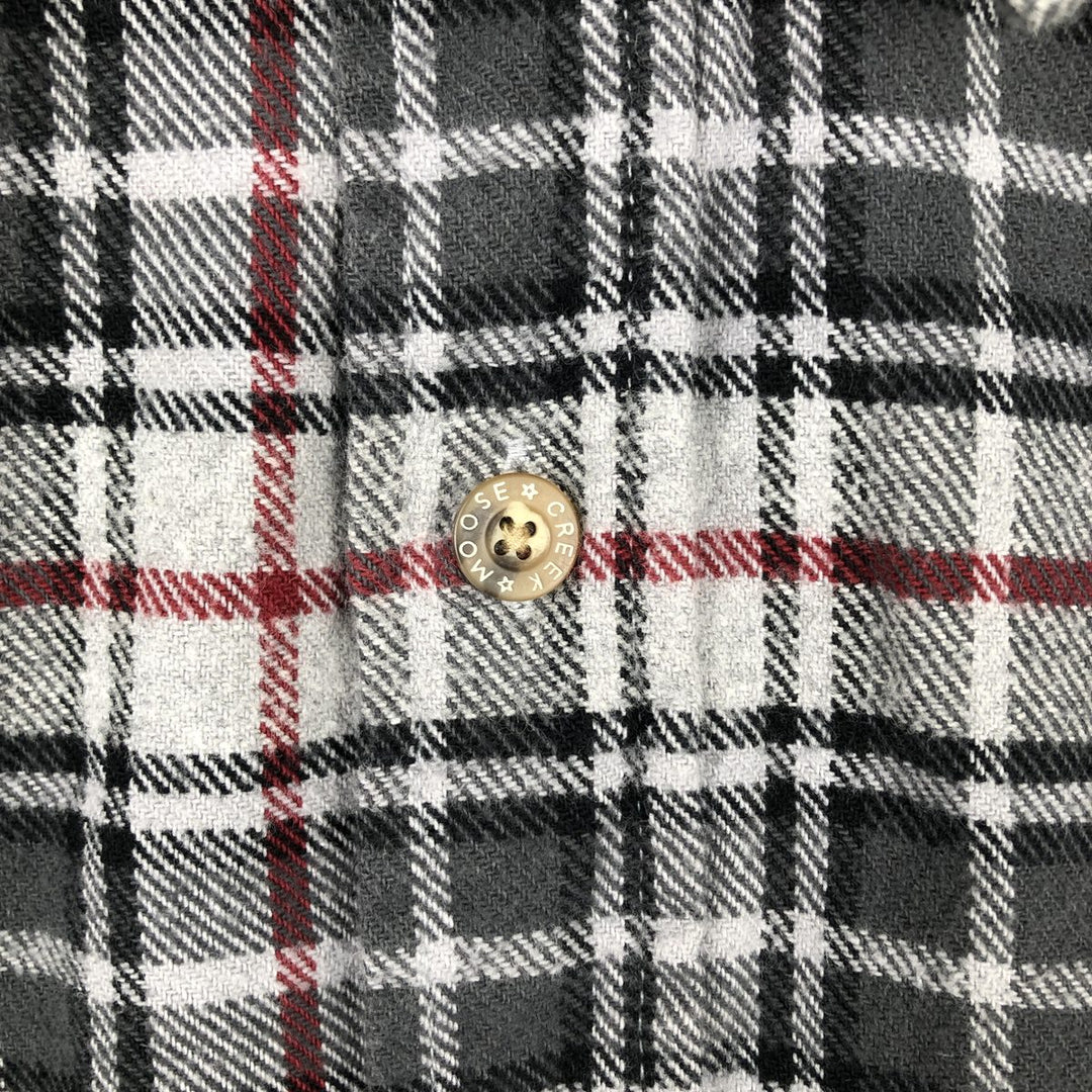 MOOSE CREEK Long Sleeve Flannel Check Shirt, Men's Size XL cotton gray type Vintage Second Hand