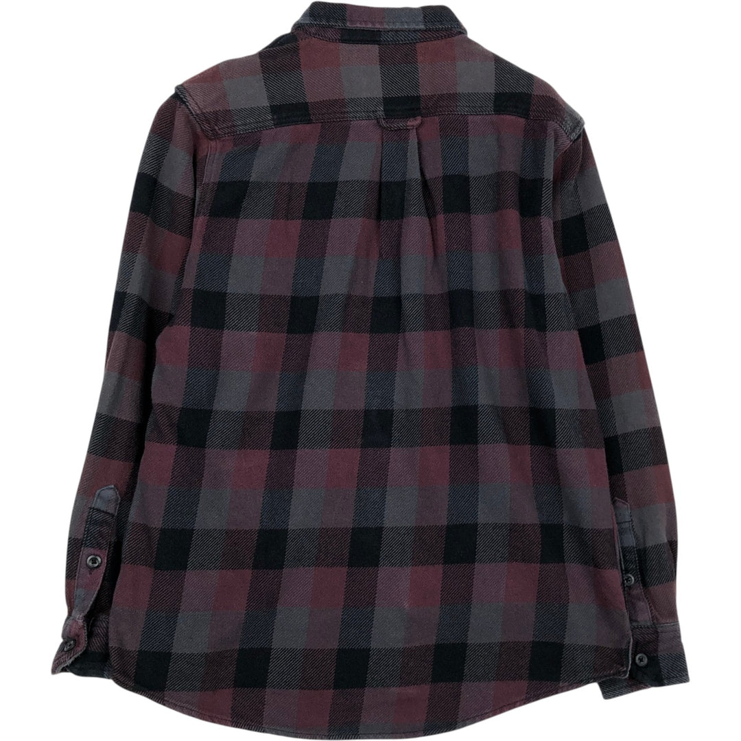 ORVIS Long Sleeve Flannel Check Shirt, Men's Size M cotton Charcoal Vintage Second Hand