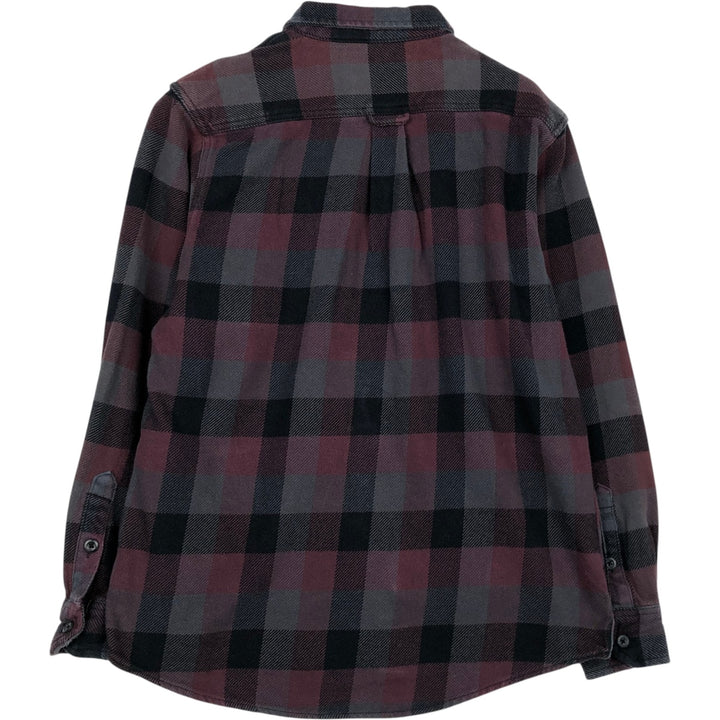 ORVIS Long Sleeve Flannel Check Shirt, Men's Size M cotton Charcoal Vintage Second Hand