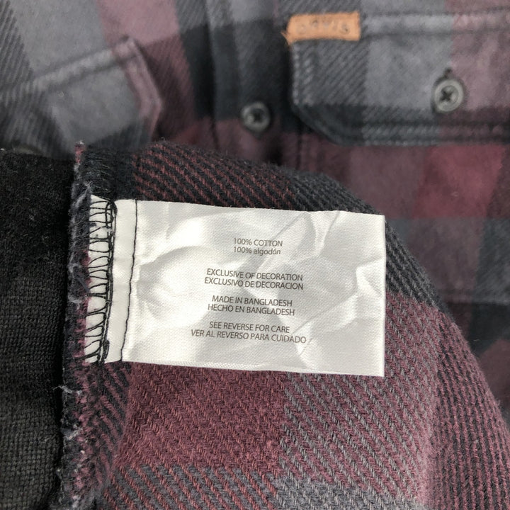 ORVIS Long Sleeve Flannel Check Shirt, Men's Size M cotton Charcoal Vintage Second Hand