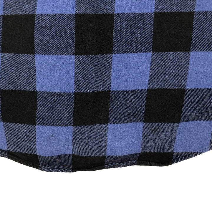 FIELD&STREAM Buffalo Check Long-Sleeve Flannel Check Shirt, Men's Size L (approx.) cotton blue type Vintage Second Hand