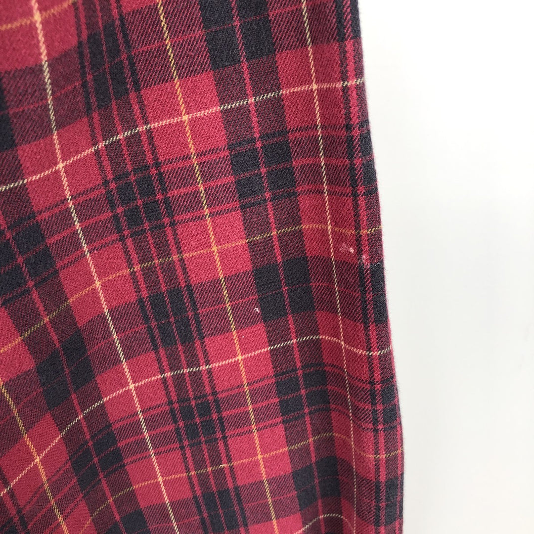 Carhartt long-sleeved button-down flannel check shirt, men's size L cotton red type Vintage Second Hand