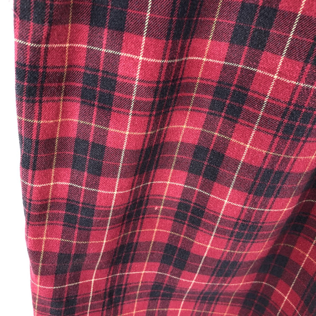 Carhartt long-sleeved button-down flannel check shirt, men's size L cotton red type Vintage Second Hand