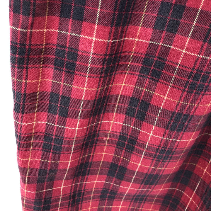 Carhartt long-sleeved button-down flannel check shirt, men's size L cotton red type Vintage Second Hand