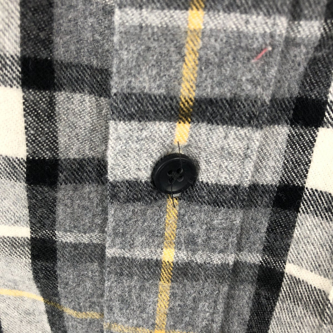 90s-00'S L.L.Bean Traditional Fit Long-Sleeve Button-Down Flannel Check Shirt, Men's Size L (approx.), Vintage cotton gray type Vintage Second Hand