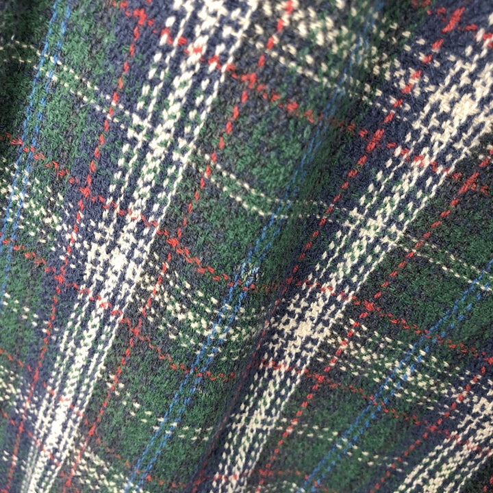 90s-00'S Woolrich Long-Sleeve Button-Down Flannel Check Shirt, Men's Size L (Equivalent), Vintage cotton green type Vintage Second Hand