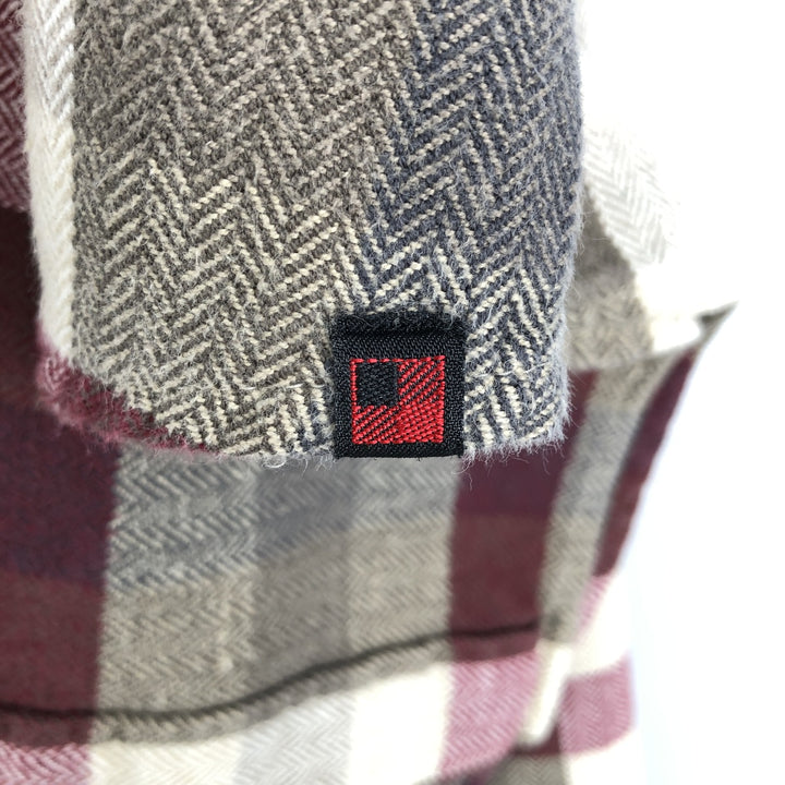 WOOLRICH Long Sleeve Flannel Check Shirt, Men's Size L unclear Beige type Vintage Second Hand