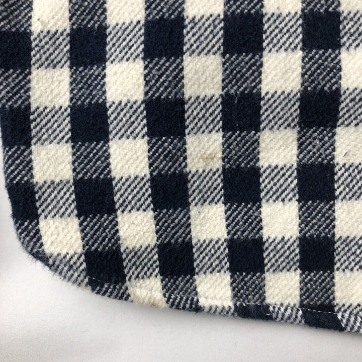 GAP STANDARD FIT Long-Sleeve Flannel Check Shirt, Men's Size M (approx.) cotton navy blue type Vintage Second Hand