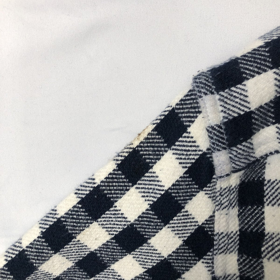 GAP STANDARD FIT Long-Sleeve Flannel Check Shirt, Men's Size M (approx.) cotton navy blue type Vintage Second Hand