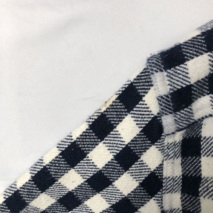 GAP STANDARD FIT Long-Sleeve Flannel Check Shirt, Men's Size M (approx.) cotton navy blue type Vintage Second Hand
