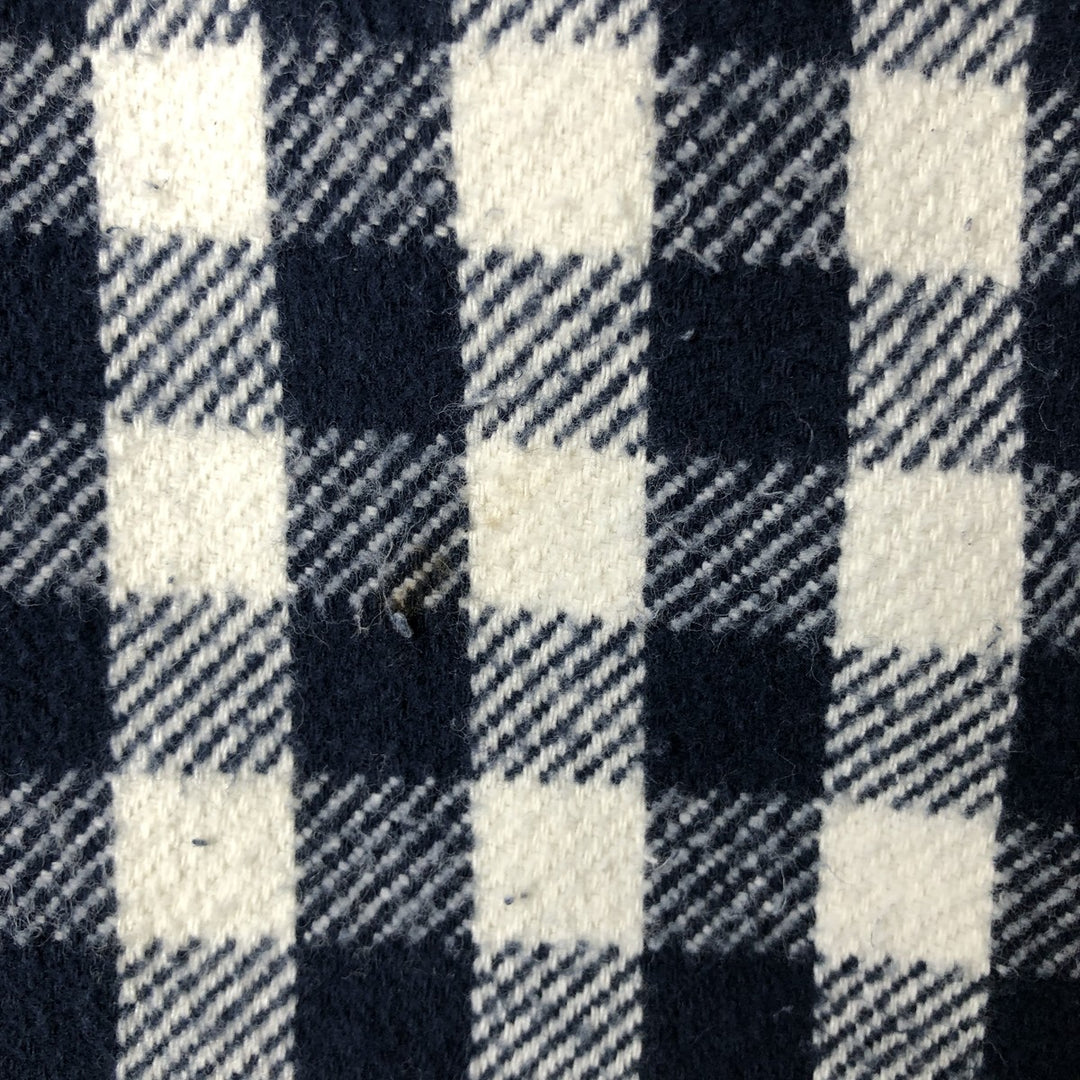 GAP STANDARD FIT Long-Sleeve Flannel Check Shirt, Men's Size M (approx.) cotton navy blue type Vintage Second Hand