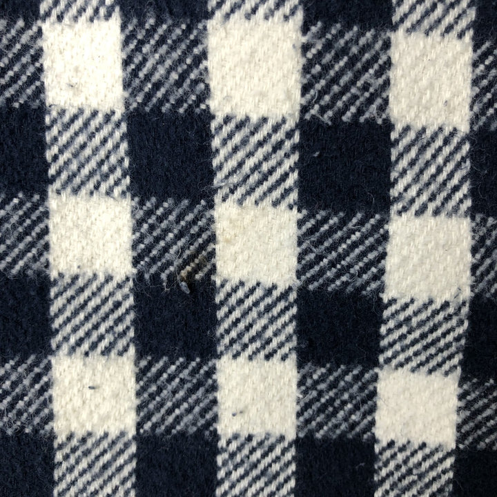 GAP STANDARD FIT Long-Sleeve Flannel Check Shirt, Men's Size M (approx.) cotton navy blue type Vintage Second Hand