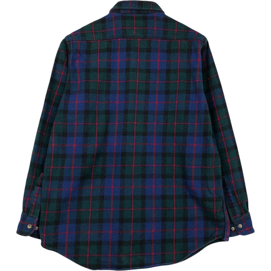 Carhartt ORIGINAL FIT long sleeve flannel check shirt, men's size L unclear green type Vintage Second Hand