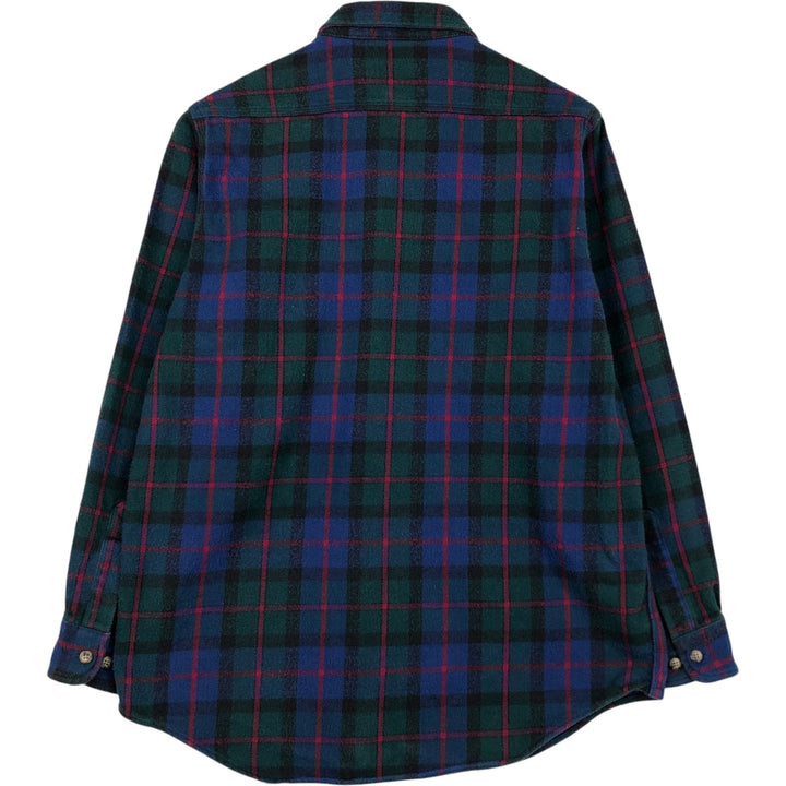 Carhartt ORIGINAL FIT long sleeve flannel check shirt, men's size L unclear green type Vintage Second Hand