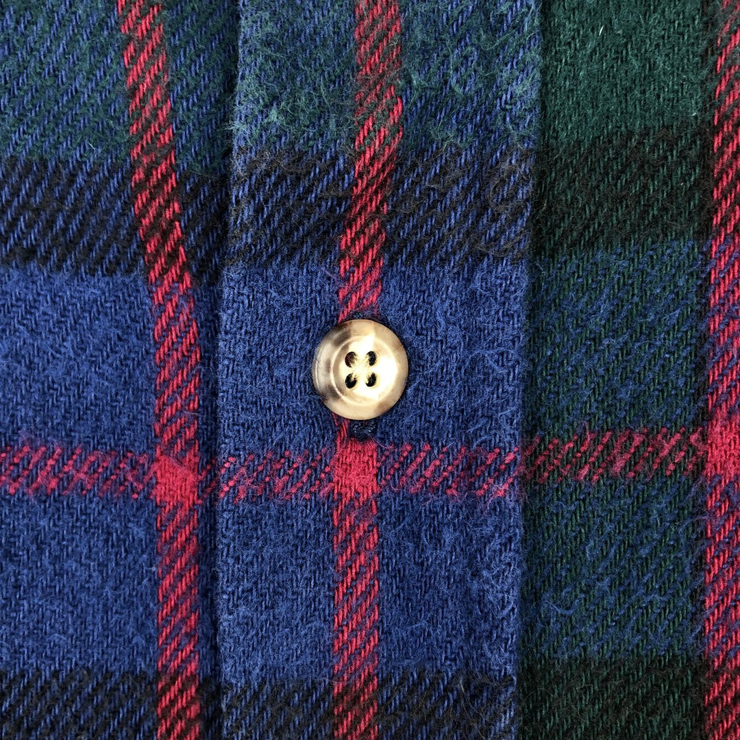 Carhartt ORIGINAL FIT long sleeve flannel check shirt, men's size L unclear green type Vintage Second Hand