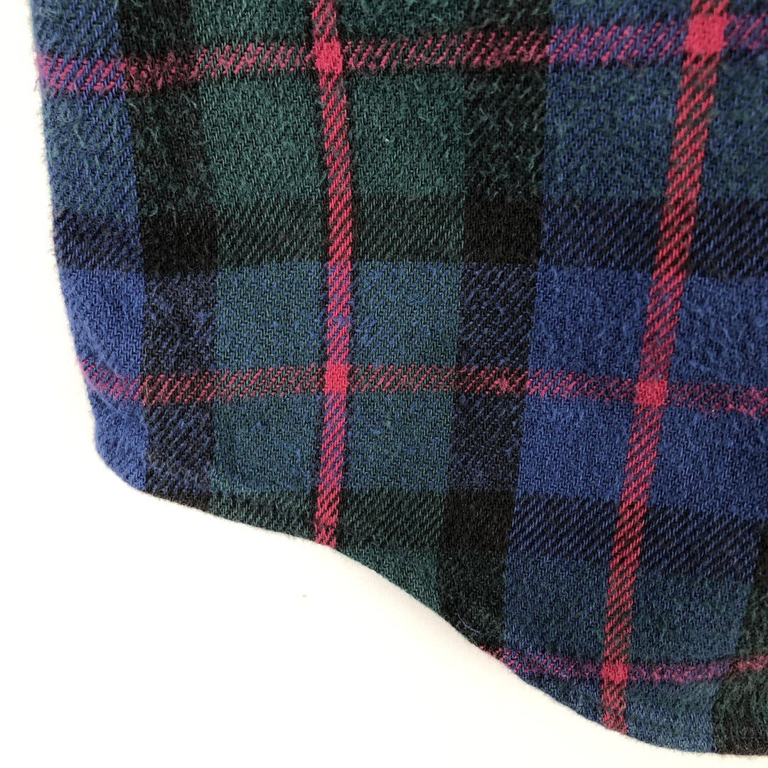 Carhartt ORIGINAL FIT long sleeve flannel check shirt, men's size L unclear green type Vintage Second Hand