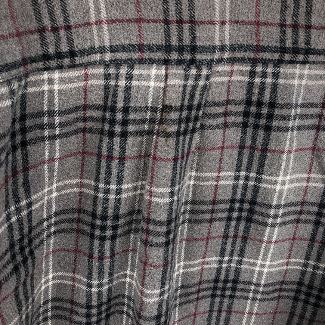 Field and Stream Long Sleeve Flannel Check Shirt, Men's XL cotton gray type Vintage Second Hand