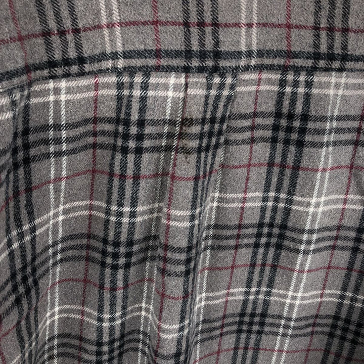 Field and Stream Long Sleeve Flannel Check Shirt, Men's XL cotton gray type Vintage Second Hand
