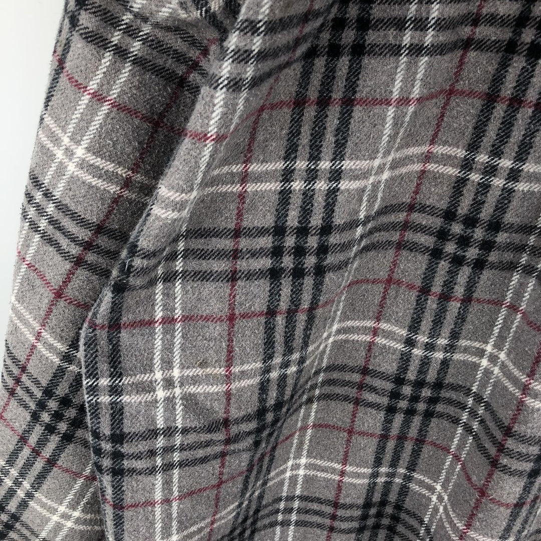 Field and Stream Long Sleeve Flannel Check Shirt, Men's XL cotton gray type Vintage Second Hand