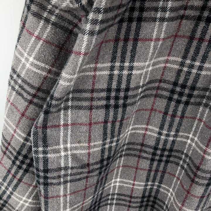 Field and Stream Long Sleeve Flannel Check Shirt, Men's XL cotton gray type Vintage Second Hand