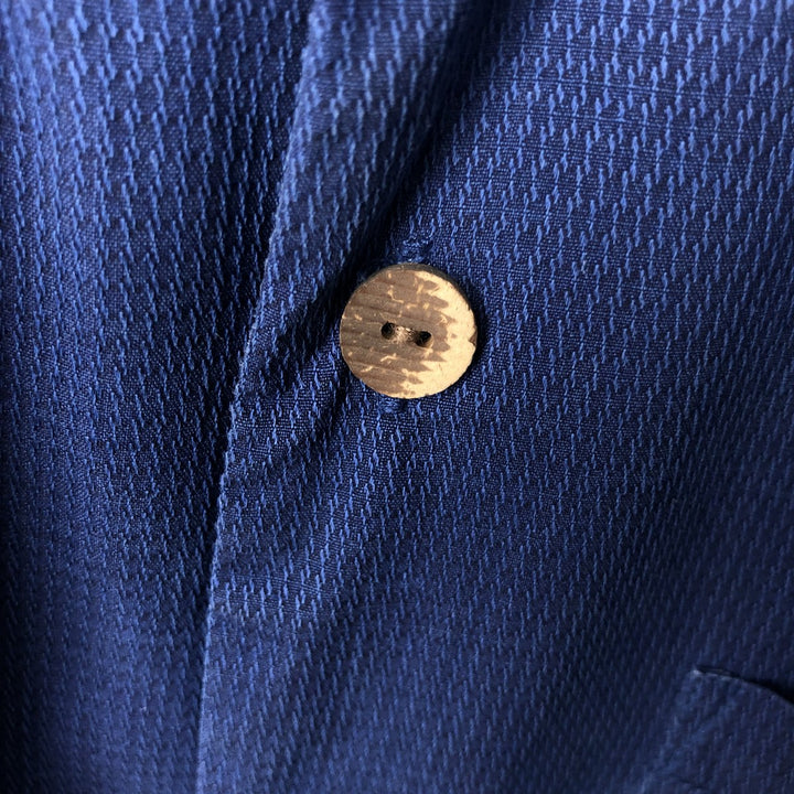 Tommy Bahama ORIGINAL FIT Short-Sleeve Silk Box Shirt (Men's Size S) silk navy blue type Vintage Second Hand