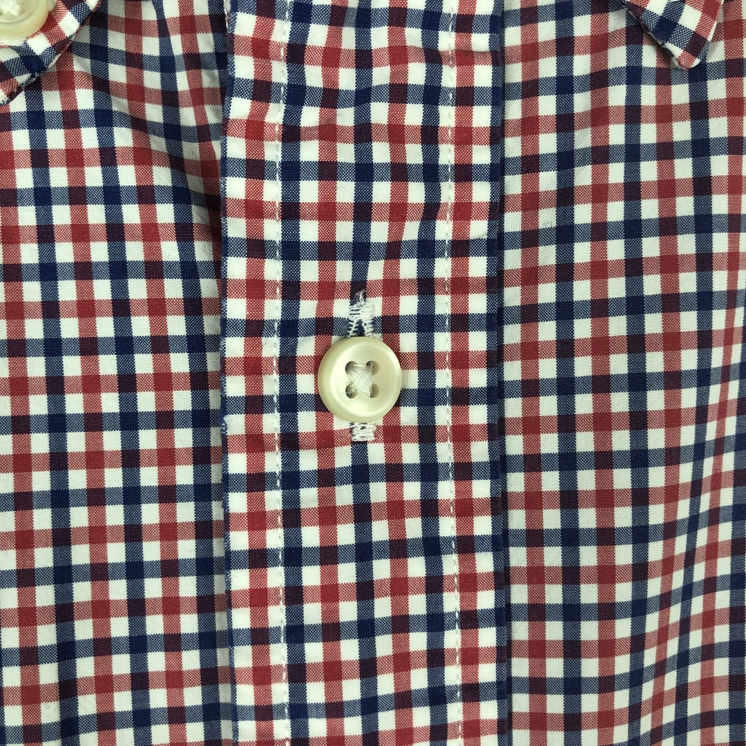 Ralph Lauren POLO RALPH LAUREN Gingham check short sleeve button down check shirt Men's L size cotton red type Vintage Second Hand