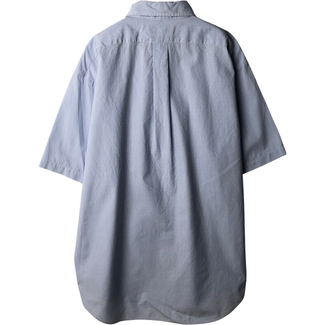 Ralph Lauren BLAKE short sleeve button down check shirt, men's size L cotton Blue type light blue Vintage Second Hand