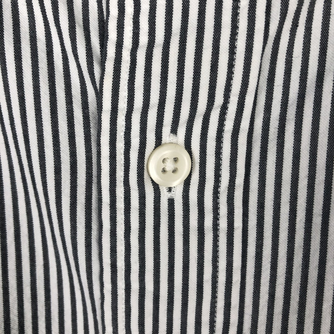 Ralph Lauren Classic Fit short sleeve button down striped shirt, men's size L cotton gray type Vintage Second Hand