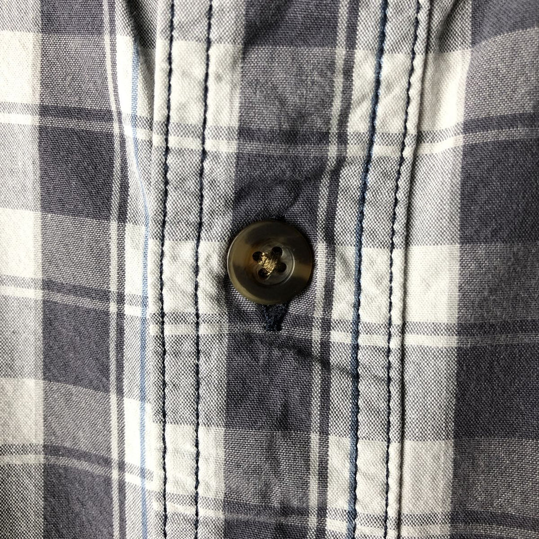 Carhartt Relaxed Fit Short-Sleeve Button-Down Work Check Shirt, Men's Size XXL (approx.) cotton gray type Vintage Second Hand
