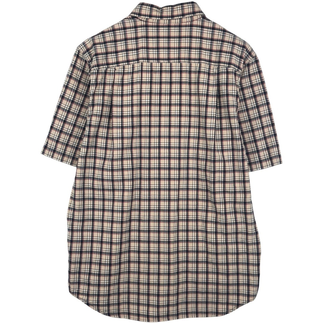 Carhartt Relaxed Fit Check Pattern Button-down Short Sleeve Work Shirt, Men's Medium cotton Beige type Vintage Second Hand