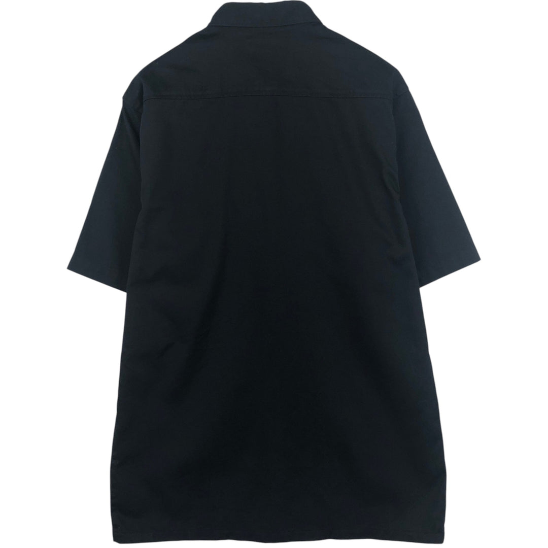 Carhartt short sleeve work shirt, men's size M polyester black type Vintage Second Hand