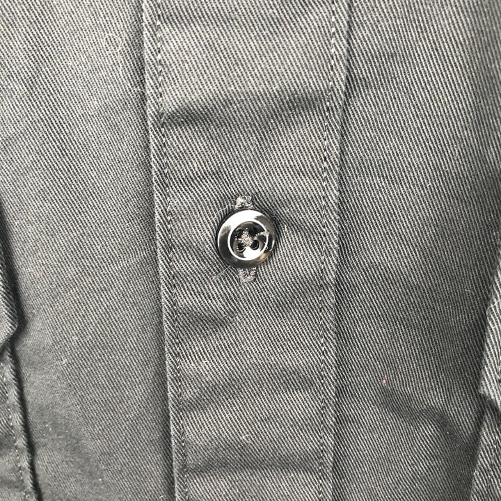 Carhartt short sleeve work shirt, men's size M polyester black type Vintage Second Hand