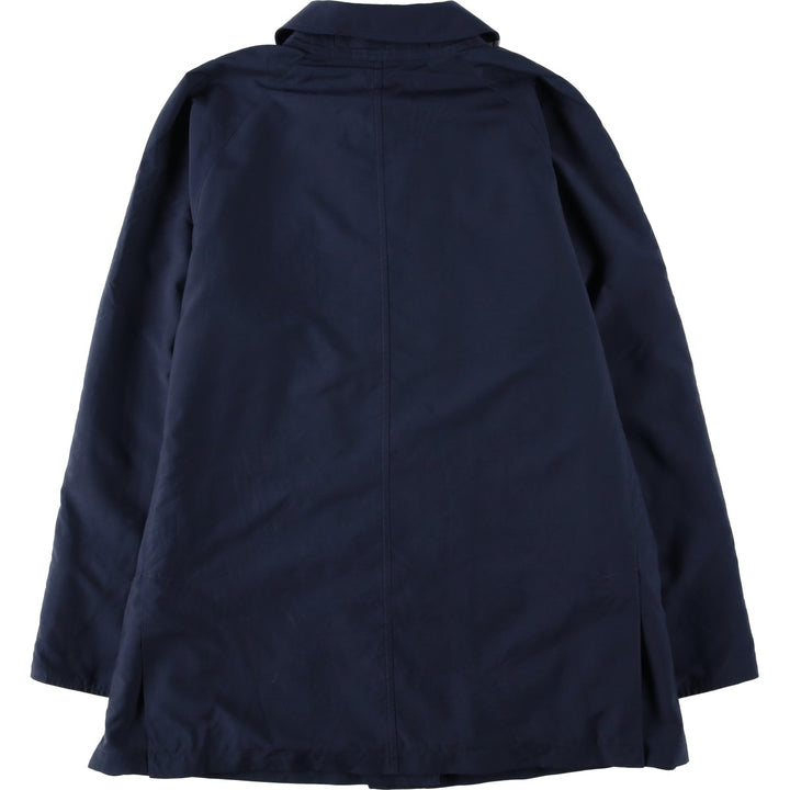 Burberry's Balmacaan Coat, Made in England, Women's Size L polyester navy blue type Vintage Second Hand