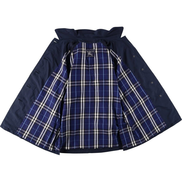 Burberry's Balmacaan Coat, Made in England, Women's Size L polyester navy blue type Vintage Second Hand