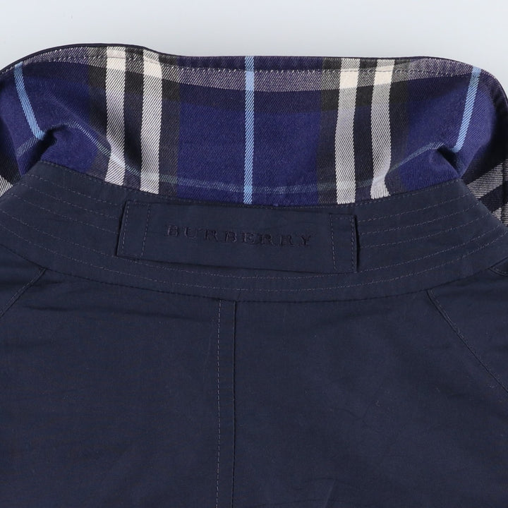 Burberry's Balmacaan Coat, Made in England, Women's Size L polyester navy blue type Vintage Second Hand