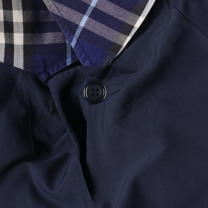 Burberry's Balmacaan Coat, Made in England, Women's Size L polyester navy blue type Vintage Second Hand