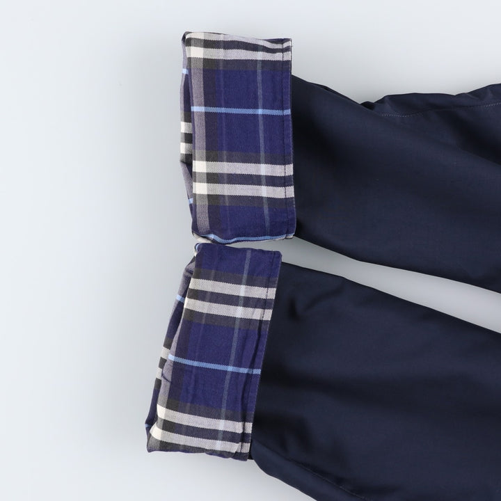Burberry's Balmacaan Coat, Made in England, Women's Size L polyester navy blue type Vintage Second Hand