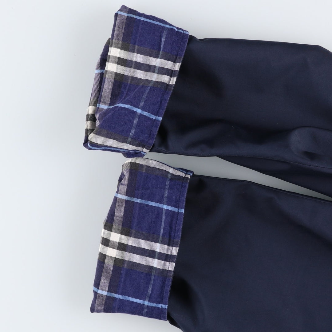 Burberry's Balmacaan Coat, Made in England, Women's Size L polyester navy blue type Vintage Second Hand