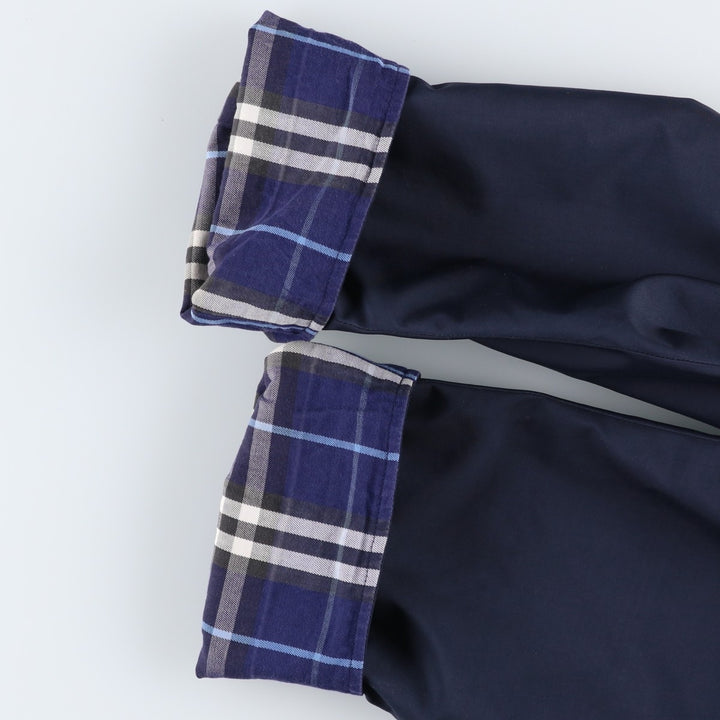Burberry's Balmacaan Coat, Made in England, Women's Size L polyester navy blue type Vintage Second Hand