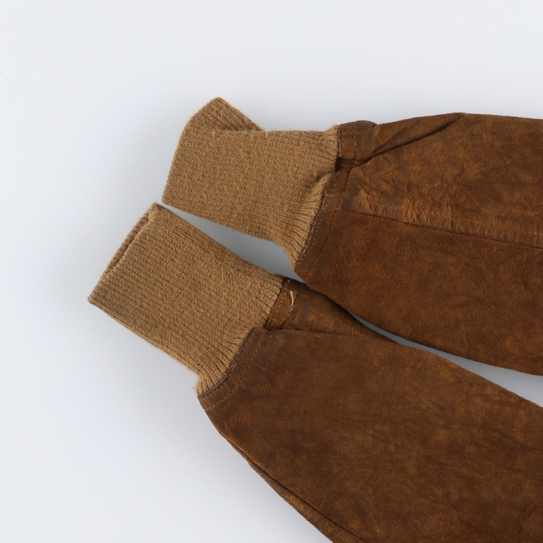 Suede leather blouson, made in Italy, men's size S equivalent. Genuine suede leather brown type Vintage Second Hand