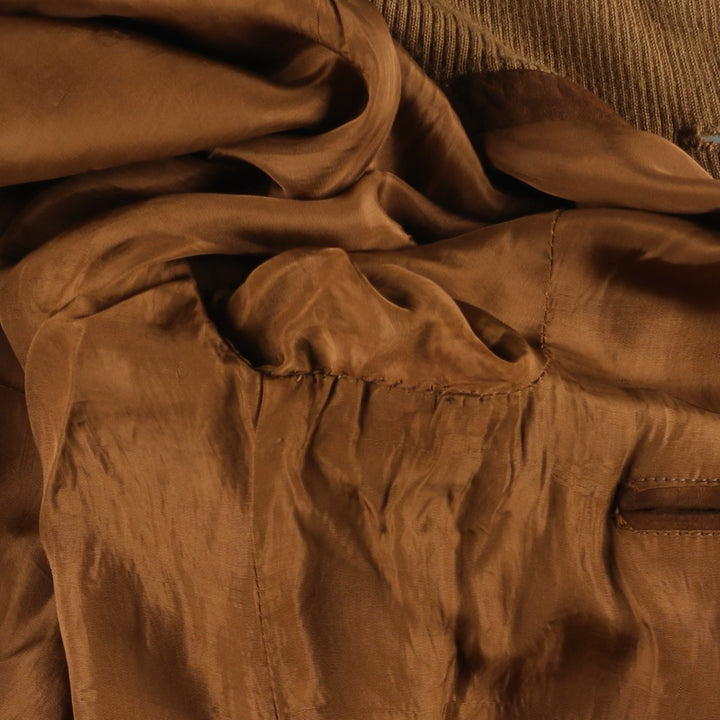Suede leather blouson, made in Italy, men's size S equivalent. Genuine suede leather brown type Vintage Second Hand